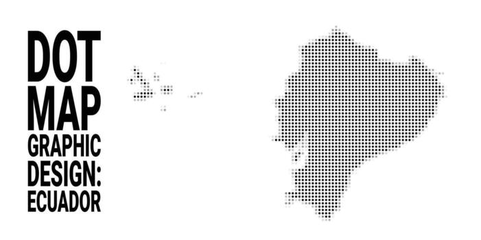 Ecuador minimalist dot map design use for infographic element vector