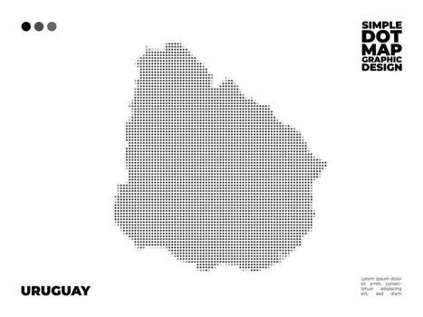 Uruguay minimalista punto mapa diseño utilizar para infografía elemento vector