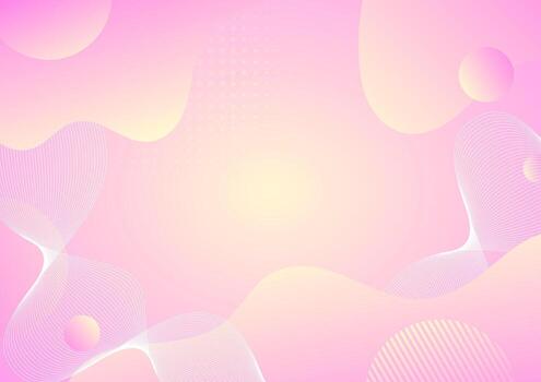 abstract pink fluid shape background with flowing line and geometric vector