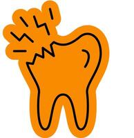 Dental Abscess Alert Icon vector