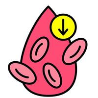 Iron Absorption Problem Icon vector