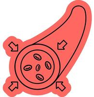 Vasoconstriction Mechanism icon vector