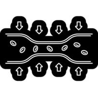 Reduced Blood Flow Icon vector