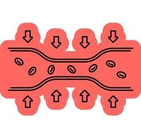 Narrowing Artery Symbol vector
