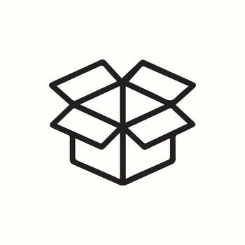 Unveiling the Box A Clean and Simple Icon for Modern Design Projects vector