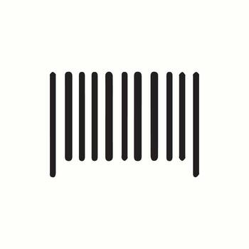 Barcode Icon A Simple Representation of Modern Identification Tech vector