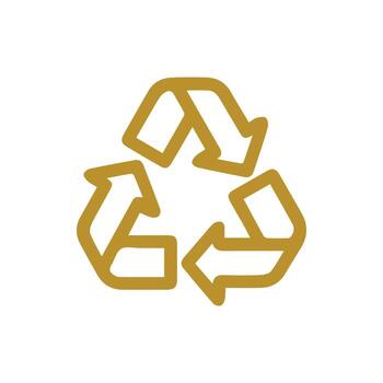 Golden Loop Icon for Sustainable Practices and Environmental Conservation vector