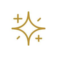 dorado brillar brillar icono sencillo limpiar brillo deslumbrante efecto diseño elemento vector