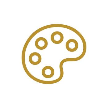 Elegant paint palette icon representing artistic expression and design tools vector