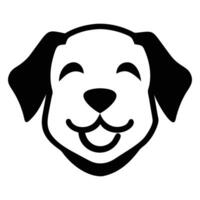 Cheerful dog face with a big smile shows happiness and exudes positivity vector