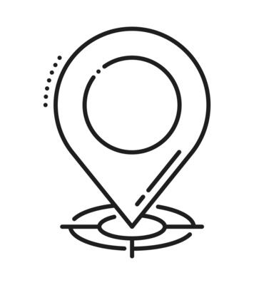 Travel navigation location point line icon
