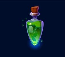 Magic potion bottle, Halloween witch poison vector