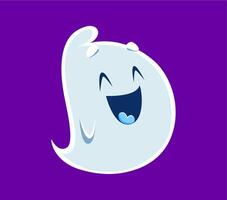 Halloween font D letter ghost cartoon character vector