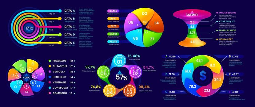 presentación infografia diagrama gráfico y grafico vector