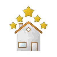Real Estate with five star rating vector