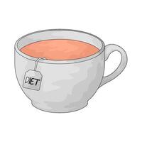 tea for diet illustration vector