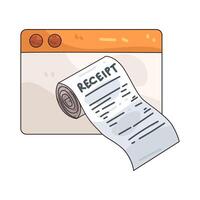 Web with receipt vector