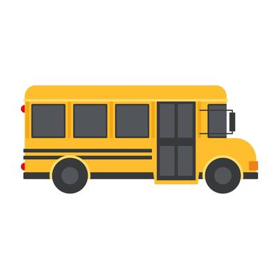 Fleet of bright yellow school buses lined up in a row under a clear sky. Vibrant vehicles ready for a day of student journeys.