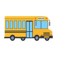 Bright yellow school buses lined up in perfect rows. Vibrant colors and clean lines create a lively, orderly scene. vector
