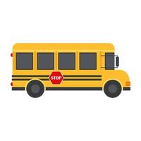 Bright yellow school buses lined up in a row, capturing the essence of a bustling school day. Vibrant and cheerful transportation scene. vector