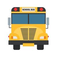 Bright yellow school buses lined up in a row on a clear day. Classic vehicles showcasing vibrant color and uniform design. vector