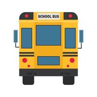 Bright yellow school buses lined up in a row under a clear sky. Flat illustration showcasing vibrant transportation vehicles in detailed arrangement. vector