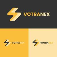 Modern Logo Energy Tech Brand Identity vector