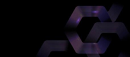 Abstract digital purple hexagon background. Geometric sphere white stripe line design for banner, brochure, poster, cover, website, and header vector