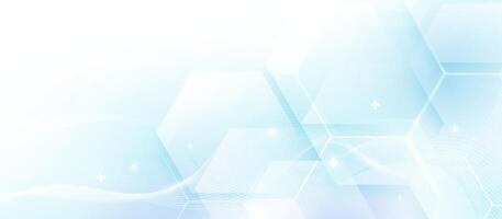 Abstract blue hexagonal background design vector