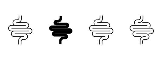 Intestine icon set. Bowel icon set. Guts sign. Human organ. illustration. vector