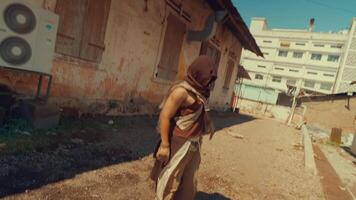 Mysterious Figures in Motion in an Abandoned Setting video