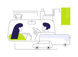 Highway test abstract concept illustration. vector