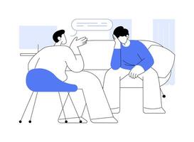 First session isolated cartoon illustrations. vector