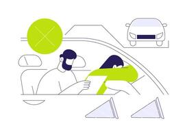 Failing driving school exam abstract concept illustration. vector