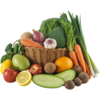 Basket of Farm Fresh Produce png