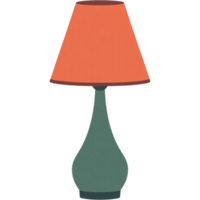 Orange and Teal Decorative Table Lamp png