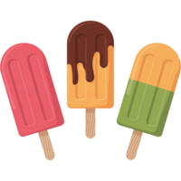 Set of Three Flavored Ice Pops png