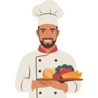 Chef Holding a Plate of Food png