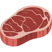 Raw Marbled Beef Steak Illustration png
