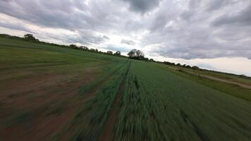Dynamic Close Proximity FPV Aerial Overflight of Farmland and Waterway Banks in Rural Lincolnshire video
