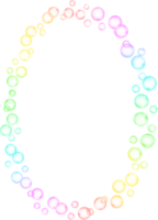 Bubbles Ellipse Rainbow Frame Border png