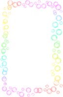 Bubbles Rectangle Rainbow Frame Border png