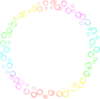 Bubbles Circle Rainbow Frame Border png