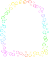 Bubbles Arched Rainbow Frame Border png