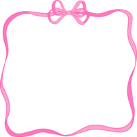 Pink Ribbon, Bow Coquette Square Frame png