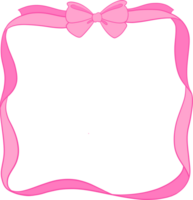 Coquette Pink Bow Square Frame png