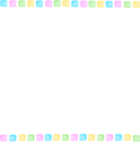Colorful Rainbow Line Frame Border png