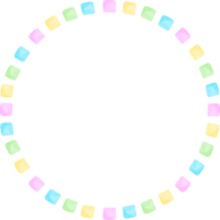 Colorful Rainbow Circle Border Frame png