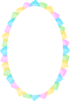 Rainbow Ellipse Frame Border png