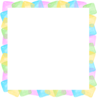 Rainbow Colorful Square Frame Border png
